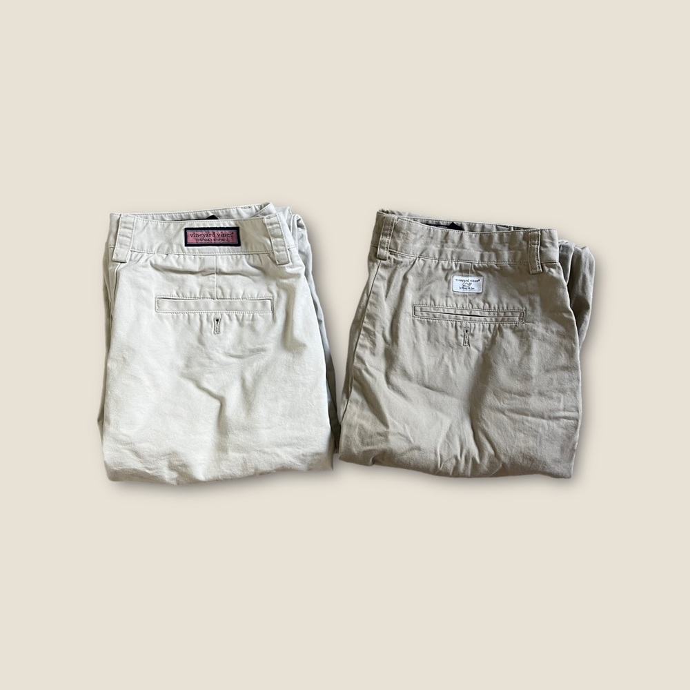 Vineyard Vines Khaki Beige‎ Long Pants Men's Adult 34x30 LOT Of 2 READ PLEASE! ✅